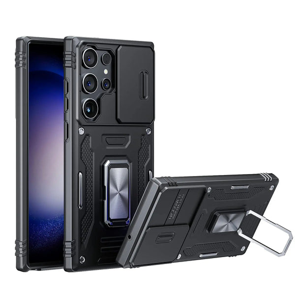 New Rugged Protective Cover Case With Camera Slide For Samsung Galaxy S24 S23 Plus Ultra Series