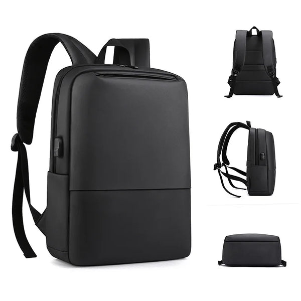 New 15.6 Inch Compact Water Resistant Travel Backpack Laptop Bag With USB Port