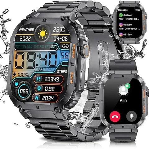 New High Resolution 1.96' Inch Screen Outdoor Sports Fitness Tracker Smart Watch