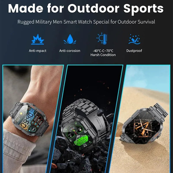 New High Resolution 1.96' Inch Screen Outdoor Sports Fitness Tracker Smart Watch