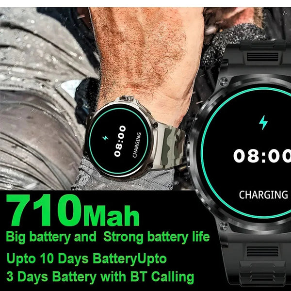 New 1.85'' HD Large Screen Men's Sport Fitness Tracker Watch With Bluetooth Call For Android IOS