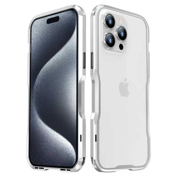 New Metal Shock Resistant Premium Frame Case w/ Sound Chamber - Aluminum Frame for iPhone 16 15 14 Pro Max Series