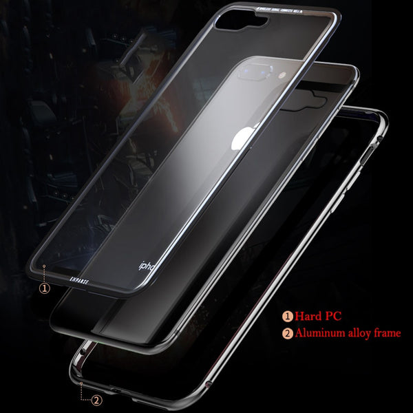 New Metal Bumper Clear Hard TPU Back Luxury Aluminum Frame Phone Cover Case for iPhone X XR XS Max