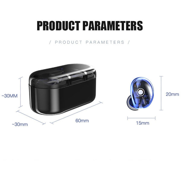 New Bluetooth 5.0 Wireless IPX6 Waterproof Hifi Stereo Sport Earbud Headset With Mic + Charging Box
