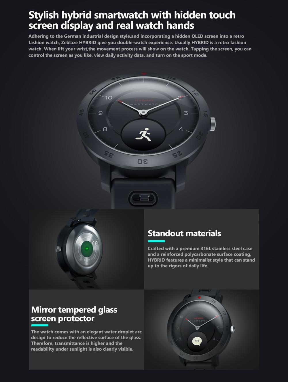 Hybrid hotsell smartwatch waterproof