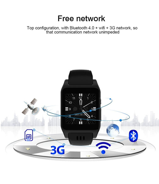 New Casual Bluetooth Smart Watch Android 4.4.2 Camera Support 3G Wifi Single Nano SIM Card