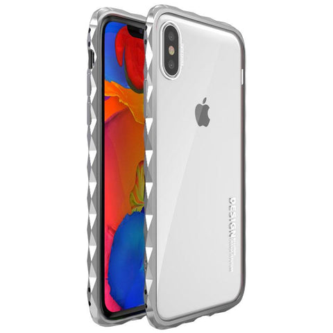 New Diamond-Patterned Class Protection Luxury Aluminum Metal Bumper Frame for iphone X