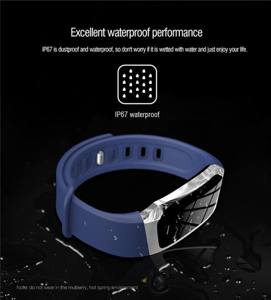 New Smart Band Color Touch Screen IP67 Waterproof Blood Pressure Oxygen Heart Rate Monitor Sport Bracelet