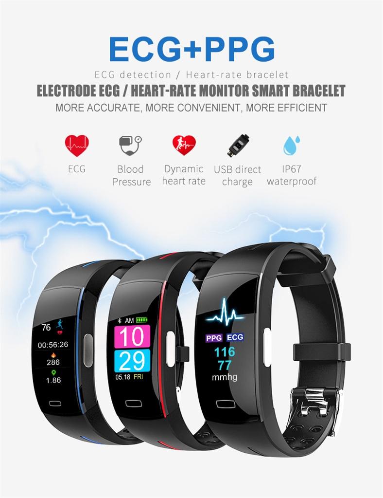 Amazon.com : Cuifati Smart Tracker, IP67 Waterproof Smart Bracelet Wristband  with Function of Step Counter Heart Rate Monitor Sleep Monitor APP Message  : Sports & Outdoors